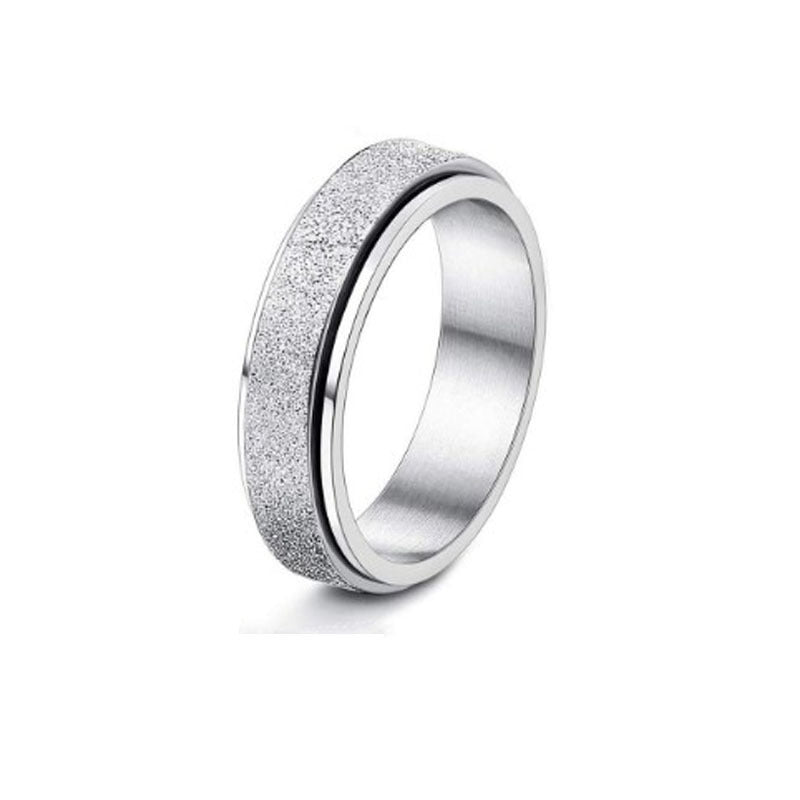 Stainless Steel Rotatable Spinner Ring Moon Stars